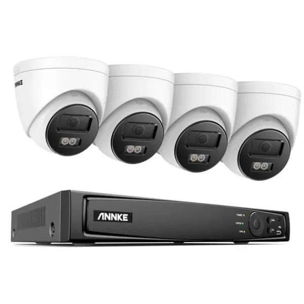 Sale Sikkerhedssystem, 16CH 4K POE NVR, Menneske- og Køretøjs IP Kamera, 8CH 4PCS NVR Kit, Ingen Sikkerhedsmonitorer & Videokameraer