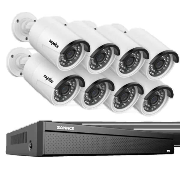Best Sikkerhedssystem, 5MP HD opløsning, natvisionsteknologi, Ingen, 16CH 8 stk 5MP Sikkerhedsmonitorer & Videokameraer