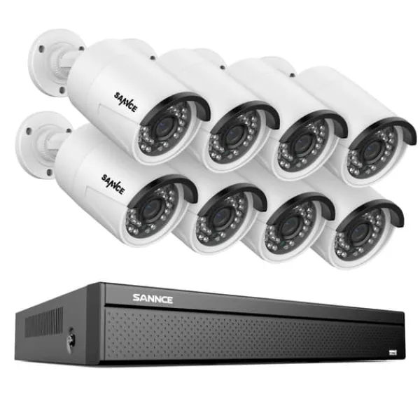 Best Sikkerhedssystem, 5MP HD opløsning, natvisionsteknologi, Ingen, 16CH 8 stk 5MP Sikkerhedsmonitorer & Videokameraer