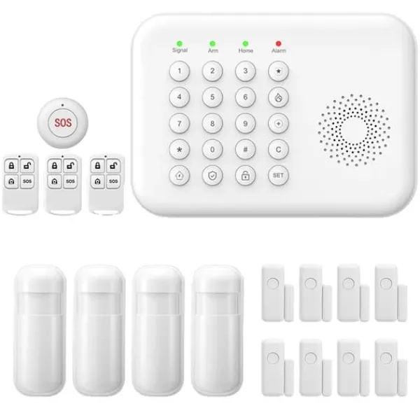 Hjemmealarmsystemer^Sikkerhedssystem, Trådløs forbindelse, Smart Home-kompatibilitet,EU Stik, A01 GSM Kit E