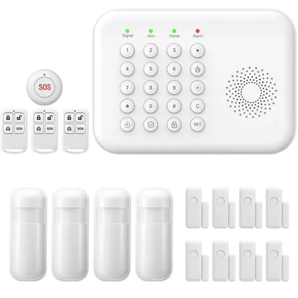 Hjemmealarmsystemer^Sikkerhedssystem, Trådløs forbindelse, Smart Home-kompatibilitet,EU Stik, A01 GSM Kit E