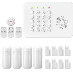 Hjemmealarmsystemer^Sikkerhedssystem, Trådløs forbindelse, Smart Home-kompatibilitet,EU Stik, A02 GSM Kit E