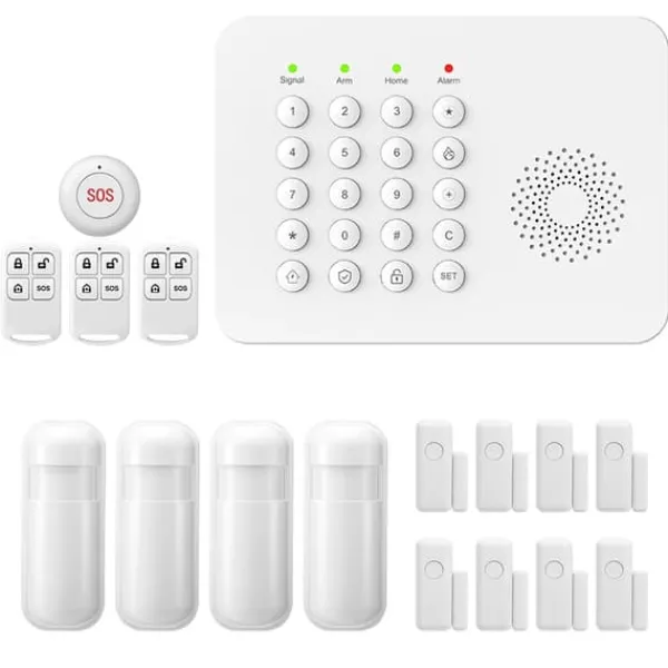 Hjemmealarmsystemer^Sikkerhedssystem, Trådløs forbindelse, Smart Home-kompatibilitet,EU Stik, A02 GSM Kit E