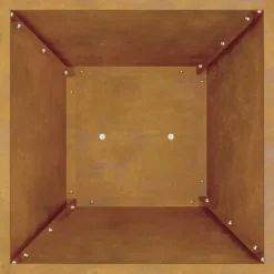 Søjle Plantekasse 2 pcs - Trapezoidalt design | Farve: Sølv | Størrelse: 35x35x73 cm Plantestativer