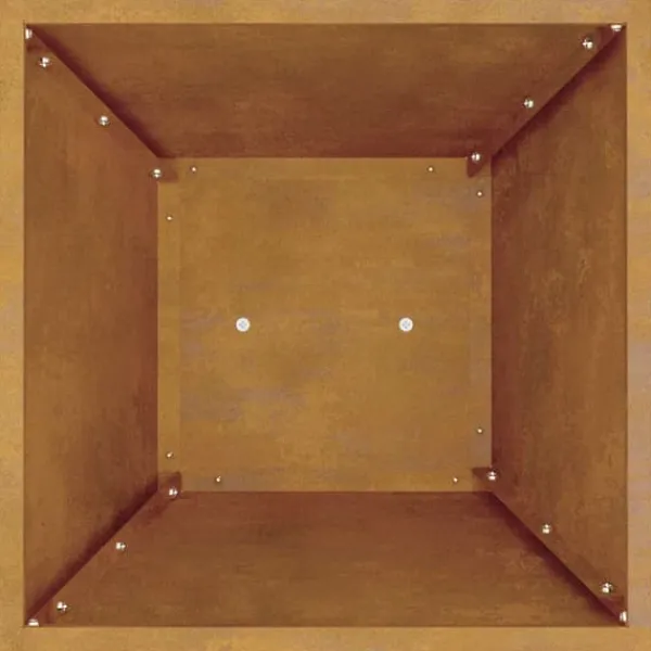 Søjle Plantekasse 2 pcs - Trapezoidalt design | Farve: Sølv | Størrelse: 35x35x73 cm Plantestativer