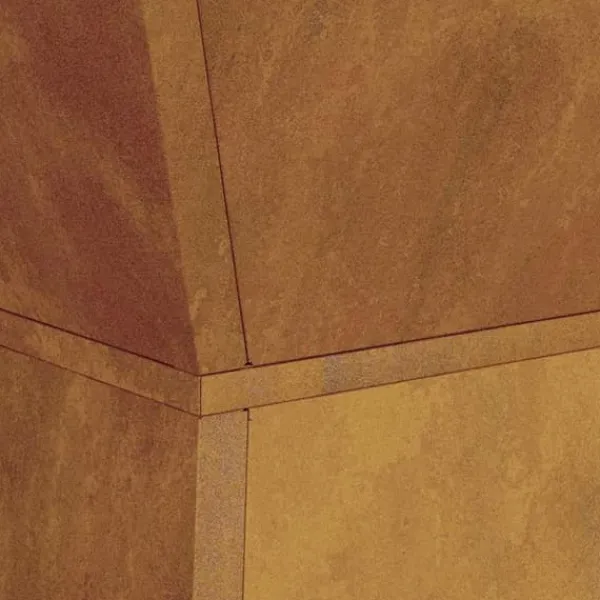 Søjle Plantekasse 2 pcs - Trapezoidalt design | Farve: Sølv | Størrelse: 35x35x73 cm Plantestativer