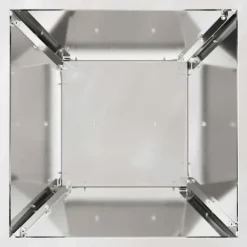 Krukker & Plantebeholdere^Søjle Plantekasse i stål – Moderne trapezoid design | Størrelse: 35x35x73 cm | Farve: Sølv