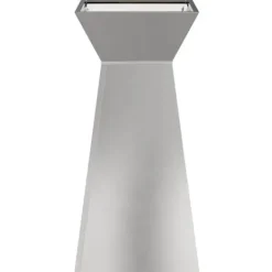 Plantestativer^Søjle Plantekasse i Stål - Moderne Trapezoid Design | Farve: Sølv | Størrelse: 35x35x73 cm