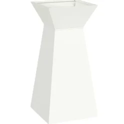 New Søjle Plantekasse i Stål - Trapezoidal Design | Farve: Hvid | Størrelse: 35x35x73 cm Plantestativer