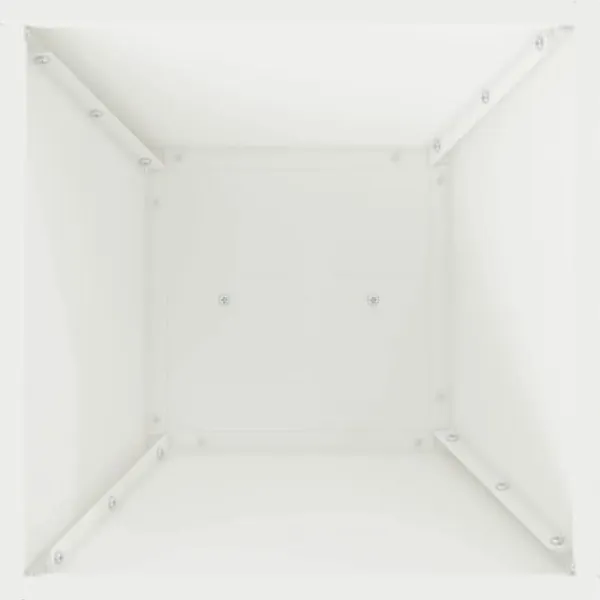 New Søjle Plantekasse i Stål - Trapezoidal Design | Farve: Hvid | Størrelse: 35x35x73 cm Plantestativer