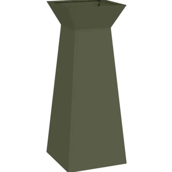 Hot Søjle Plantekasse 2-pak - Trapezoidal Design | Farve: Olivengrøn | Størrelse: 40x40x100 cm Plantestativer