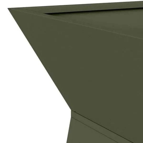 Hot Søjle Plantekasse 2-pak - Trapezoidal Design | Farve: Olivengrøn | Størrelse: 40x40x100 cm Plantestativer
