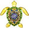 Havedekorationer^Skildpadde jern Vægskilt Have Ornament 21,5x20cm - Gul