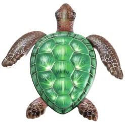 Skildpadde Vægskilt Have Ornament 30,3x28x1,8cm - Grøn Havedekorationer