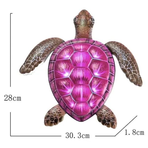 Clearance Skildpadde Vægskilt Have Ornament 30,3x28x1,8cm - Rød Havedekorationer