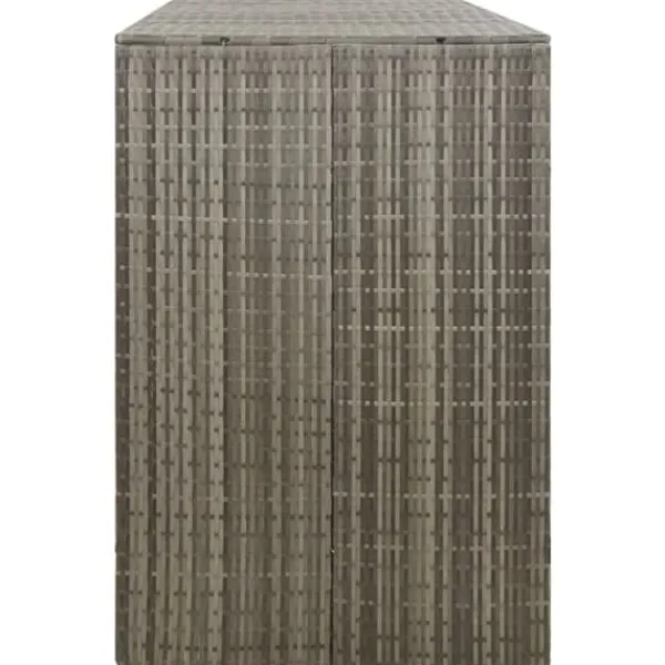 Skjul för tre soptunnor i konstrotting - Trädgårdsförvaring | Färg: Grå | Storlek: 207x80x117 cm Skure, Garager & Carports