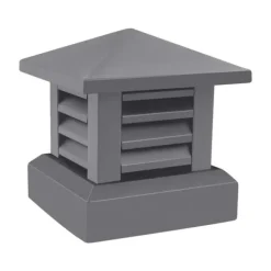Tilbehør Til Brændeovne & Pejse^Skorstenhætte, Rustfrit Aluminiumlegering, Vejrbeskyttelse,Mørk Grå