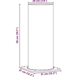 Best Skorstenshoved Forlængelse i Rustfrit Stål – Moderne Ventilation | Farve: Sølv | Størrelse: 31x31x50 cm Tilbehør Til Brændeovne & Pejse
