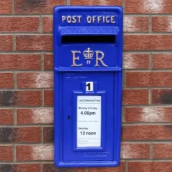 Online Skotsk Postkasse - Blå | Royal Mailbox med Lås Bryllupspynt Dekorationer til Barnedåb Dekorationer til Haven Dekorationer til Haven Begivenheder Briti | CDON Postkasser & Brevindkast