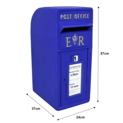 Online Skotsk Postkasse - Blå | Royal Mailbox med Lås Bryllupspynt Dekorationer til Barnedåb Dekorationer til Haven Dekorationer til Haven Begivenheder Briti | CDON Postkasser & Brevindkast
