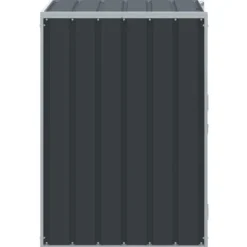 Outlet Skraldespandsskjuler i stål - Praktisk og vejrbestandig | Størrelse: 72x81x115 cm | Farve: Antracitgrå Skure, Garager & Carports