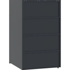 Hot Skraldespandsskjuler i stål med 6 rum - Stabil og vejrbestandig | Størrelse: 414x79x117 cm | Farve: Antracit Skure, Garager & Carports