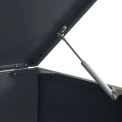 Hot Skraldespandsskjuler i stål med 6 rum - Stabil og vejrbestandig | Størrelse: 414x79x117 cm | Farve: Antracit Skure, Garager & Carports