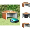 Skure, Garager & Carports^Skure & Redskabsskure - Living garage til robotplæneklipper 92x97x63 cm galvaniseret stål brun