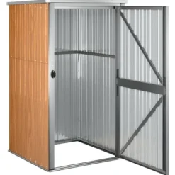 Skure, Garager & Carports^Skure & Redskabsskure - Living redskabsskur til haven 88x89x161 cm galvaniseret stål brun