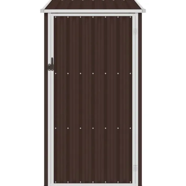 Online Skure & Redskabsskure - Living haveskur 87x98x159 cm galvaniseret stål brun Skure, Garager & Carports