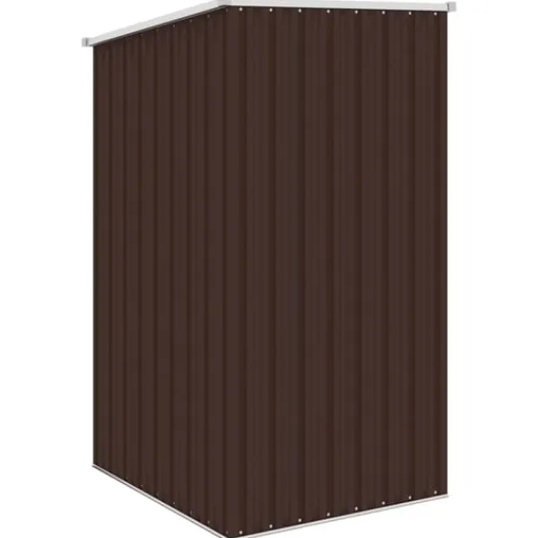 Online Skure & Redskabsskure - Living haveskur 87x98x159 cm galvaniseret stål brun Skure, Garager & Carports