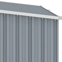 Sale Skure & Redskabsskure - Living brændeskur 245x98x159 cm galvaniseret stål grå Skure, Garager & Carports