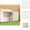 Best Skure & Redskabsskure - Living haveskur 102x52x112 cm massivt grantræ hvid Skure, Garager & Carports