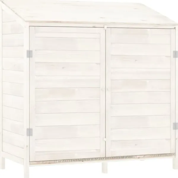 Best Skure & Redskabsskure - Living haveskur 102x52x112 cm massivt grantræ hvid Skure, Garager & Carports