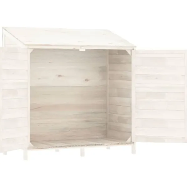 Best Skure & Redskabsskure - Living haveskur 102x52x112 cm massivt grantræ hvid Skure, Garager & Carports