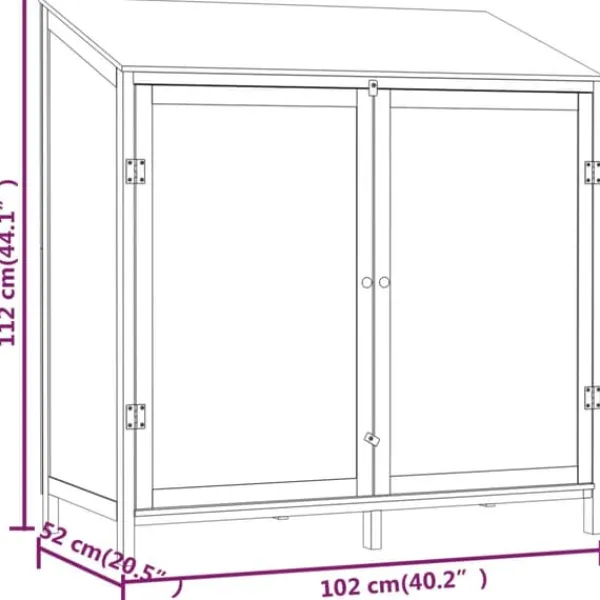 Best Skure & Redskabsskure - Living haveskur 102x52x112 cm massivt grantræ hvid Skure, Garager & Carports