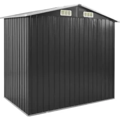 Skure, Garager & Carports^Skure & Redskabsskure - Living haveskur med reol 205x130x183 cm jern antracitgrå