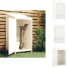 Discount Skure & Redskabsskure - Living haveskur 55x52x112 cm massivt grantræ hvid Skure, Garager & Carports