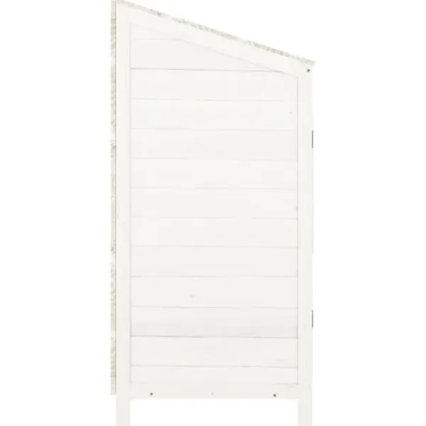 Discount Skure & Redskabsskure - Living haveskur 55x52x112 cm massivt grantræ hvid Skure, Garager & Carports
