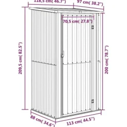 Skure, Garager & Carports^Skure & Redskabsskure - Living haveskur 118,5x97x209,5 galvaniseret stål grøn
