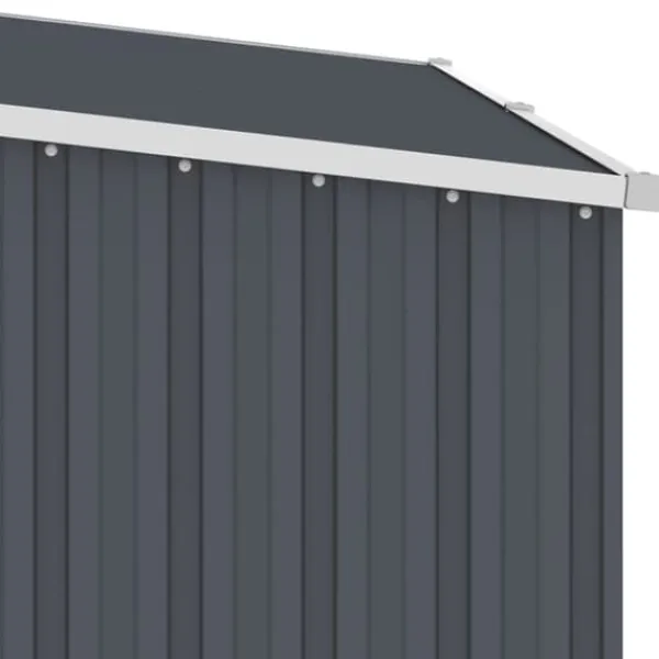 Skure, Garager & Carports^Skure & Redskabsskure - Living brændeskur 245x98x159 cm galvaniseret stål antracitgrå
