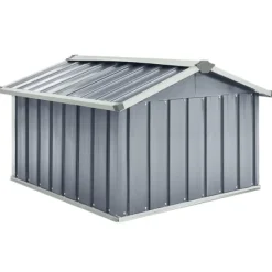 Discount Skure & Redskabsskure - Living garage til robotplæneklipper 92x97x63 cm galvaniseret stål grå Skure, Garager & Carports