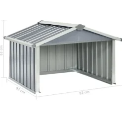 Discount Skure & Redskabsskure - Living garage til robotplæneklipper 92x97x63 cm galvaniseret stål grå Skure, Garager & Carports