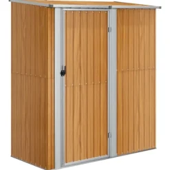 Skure, Garager & Carports^Skure & Redskabsskure - Living haveskur 180,5x97x209,5 cm galvaniseret stål trælook