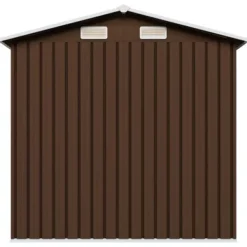 Skure, Garager & Carports^Skure & Redskabsskure - Living opbevaringsskur til haven 204x132x186 cm stål brun