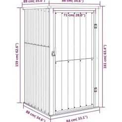 Skure, Garager & Carports^Skure & Redskabsskure - Living redskabsskur til haven 88x89x161 cm galvaniseret stål grøn