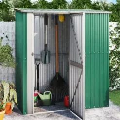 Skure, Garager & Carports^Skure & Redskabsskure - Living haveskur 180,5x97x209,5 galvaniseret stål grøn