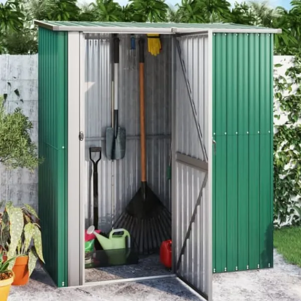 Skure, Garager & Carports^Skure & Redskabsskure - Living haveskur 180,5x97x209,5 galvaniseret stål grøn