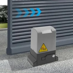 New Skydeportsåbner - Portmotor - 370 W - IP44 - Maks 600 kg - 1400 omdr./min - 12 m/min - Fjernbetjening & nøgler - Grå Skure, Garager & Carports