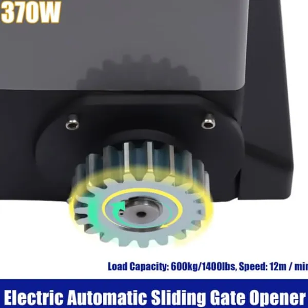 New Skydeportsåbner - Portmotor - 370 W - IP44 - Maks 600 kg - 1400 omdr./min - 12 m/min - Fjernbetjening & nøgler - Grå Skure, Garager & Carports